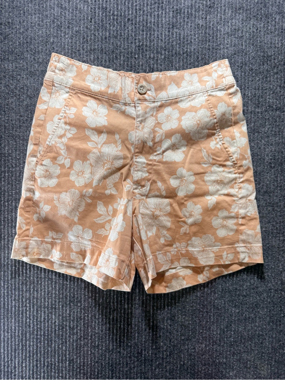 Jachs Girlfriend Hawaiian Floral Print Bermuda Chino Shorts Womens XS